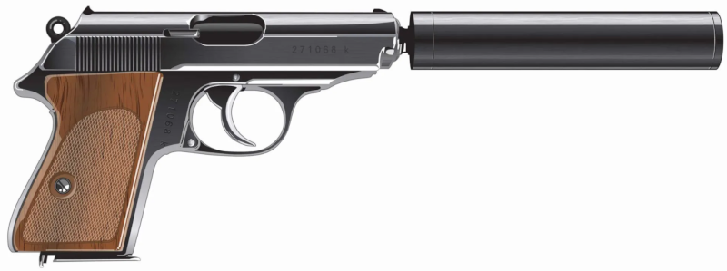SOT pistol with silencer
